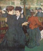 Henri de toulouse-lautrec Two Women Dancing at the Moulin Rouge (mk09) oil on canvas